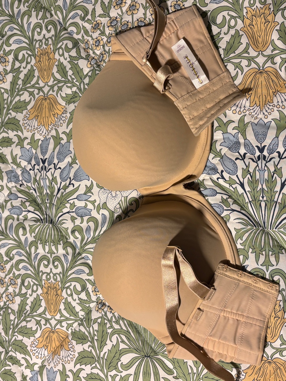Cacique Beige Convertible T-Shirt Bra with Smooth Padded Cups 36DDD